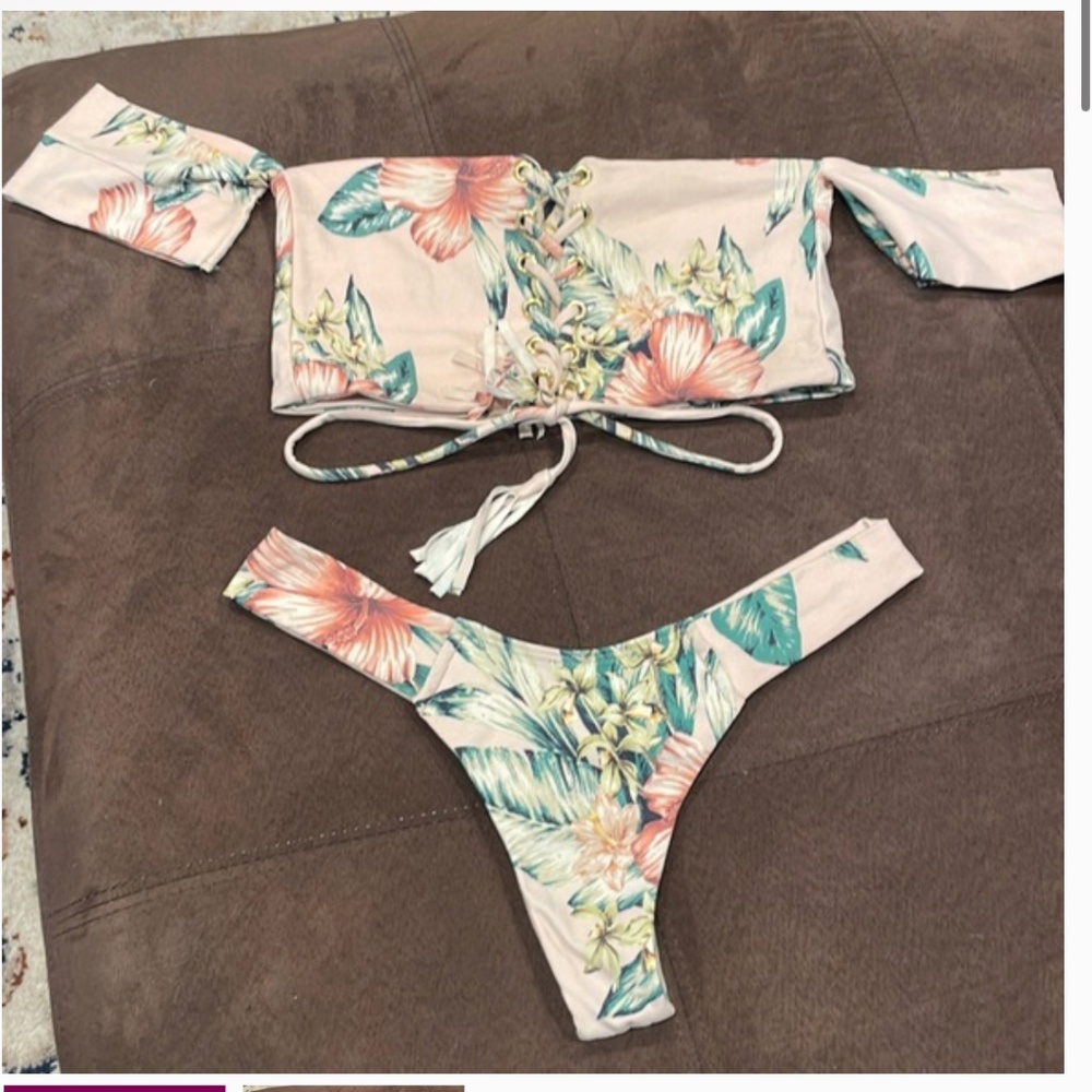 Montce Tommy floral corset top and uno bottoM - Picture 1 of 3